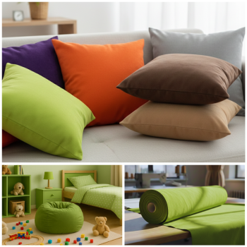 Metráž semiš zelený S6 EMI