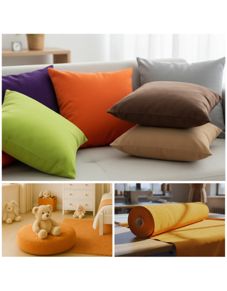 Metráž semiš oranžový S9 EMI