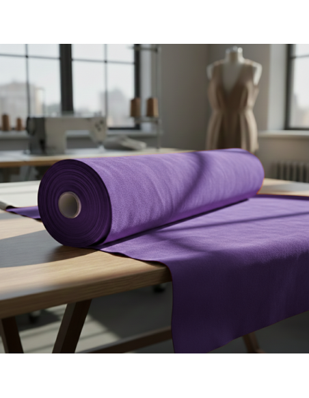 Metráž semiš fialový S7 EMI