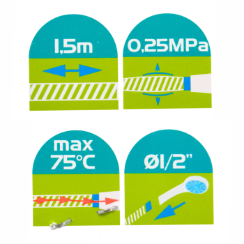 Sprchová hadica z nerezovej ocele AWD