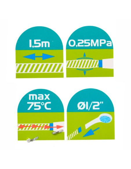 Sprchová hadica z nerezovej ocele AWD