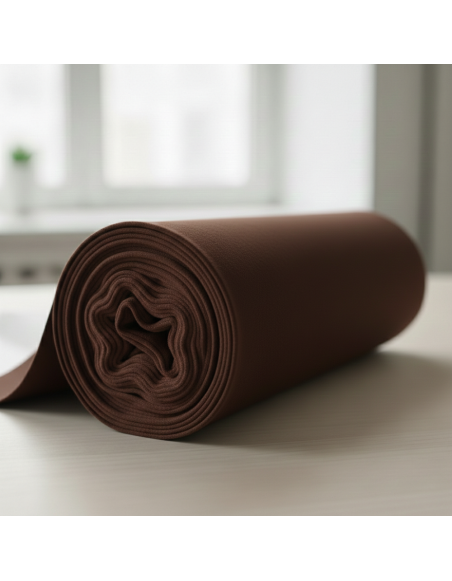 Látka_metráž_uplet_tmavohnedá_EMI