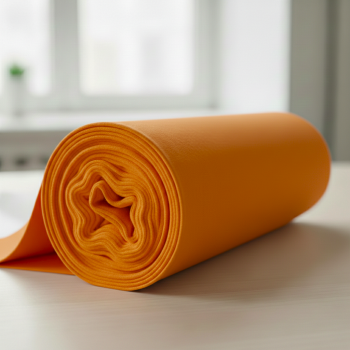 Látka_metráž_úplet_oranžová_EMI