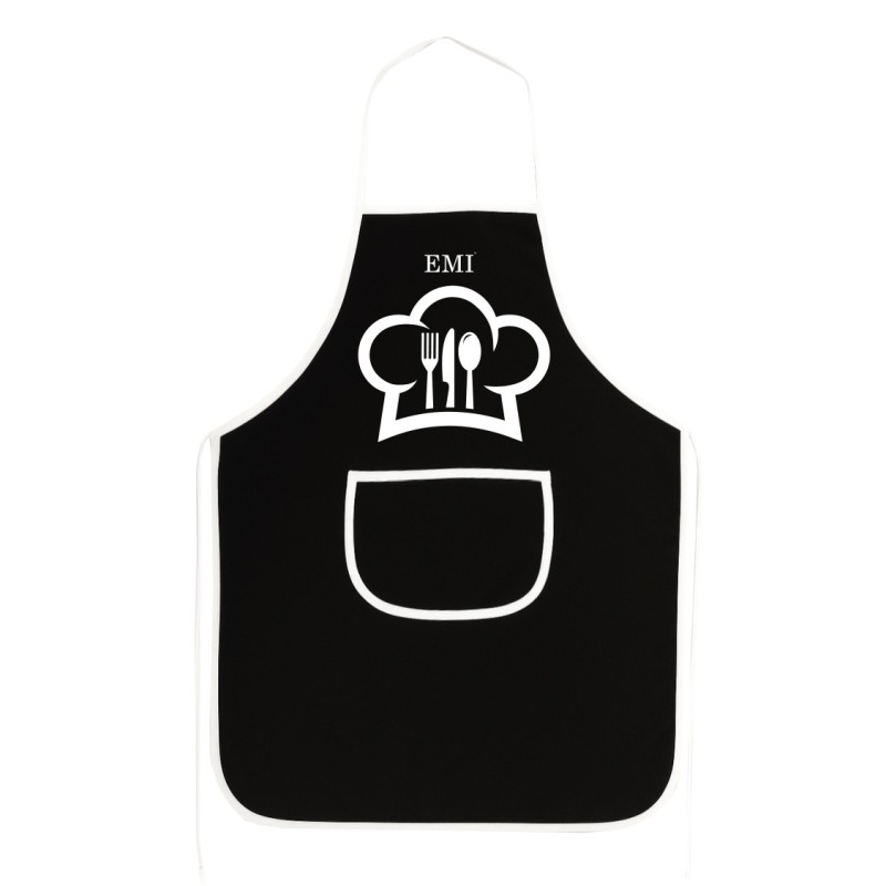 Kuchynská zástera Chef EMI, čierna