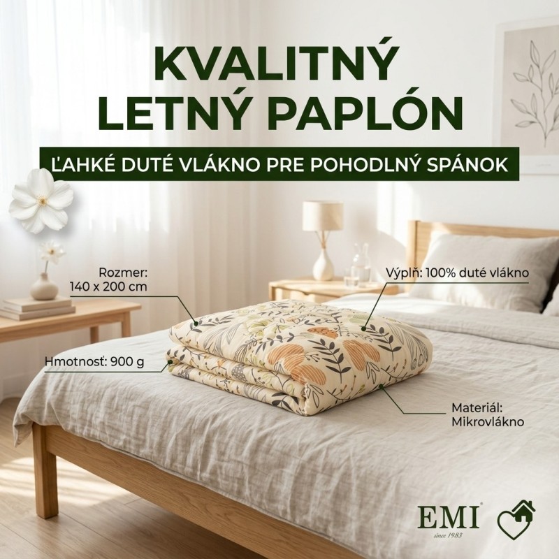Paplón letný Calma 140x200 900g EMI