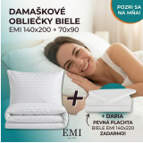 Obliečky_damaškové_biele_EMI_+_Plachta_ZADARMO