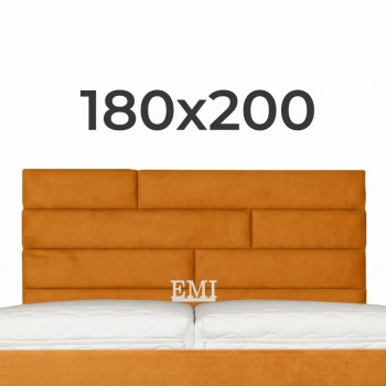 Posteľ čalúnená AZRA + lamelový rošt + matrac EMI
