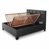 Posteľ čalúnená MONRA + lamelový rošt + matrac EMI