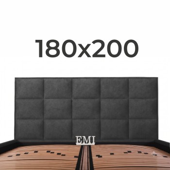 Posteľ čalúnená MONRA + lamelový rošt + matrac EMI