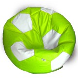 Sedací vak futbalová lopta limetkovobiela EMI