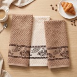 Frote_utierky_Coffe_Time_hneda_a_kremova_rozlozene_na_kuchynskom_stole