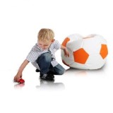 Sedací_vak_futbalová_malá_lopta_bielooranžová