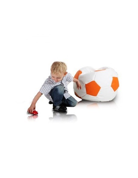 Sedací_vak_futbalová_malá_lopta_bielooranžová