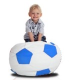 Sedací vak futbalová lopta malá bielomodrý EMI