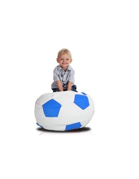 Sedací vak futbalová lopta malá bielomodrý EMI