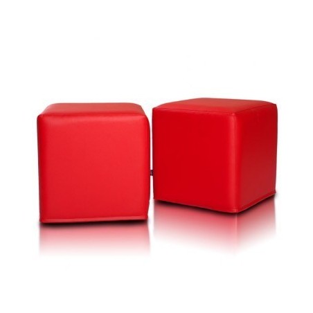 Sedací vak taburetka kocka červená EMI