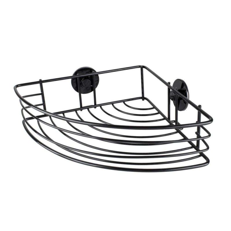 Polička rohová drôtená čierna Corner AWD