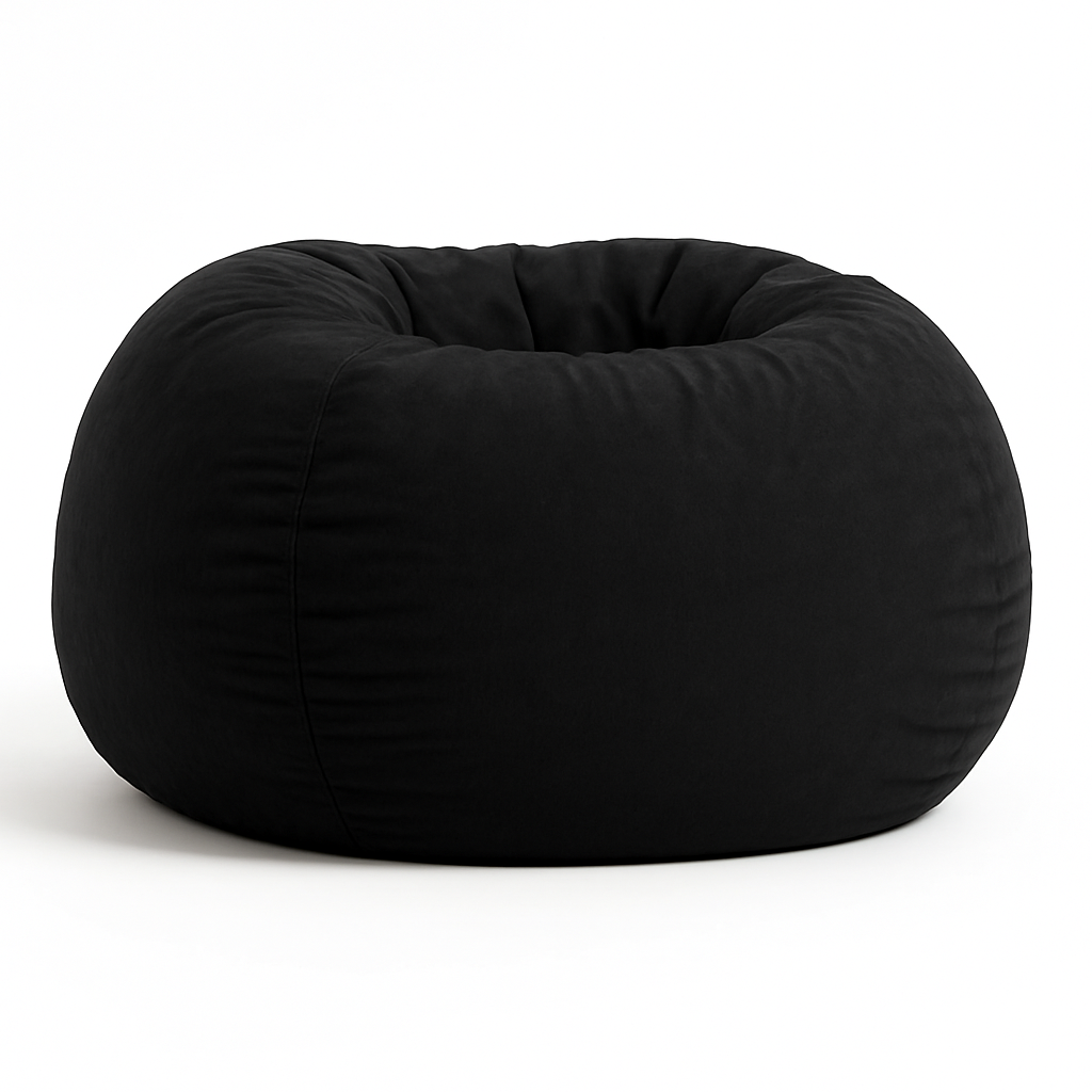 chaise longue bean bag crna