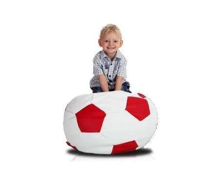 sedaci vak futbalova lopta bielocervena