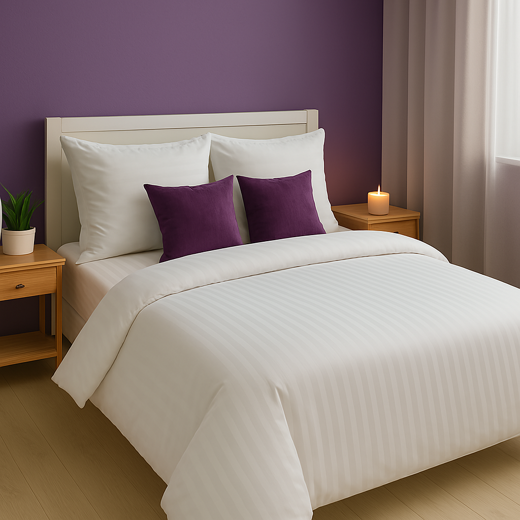 biele damaškové obliečky