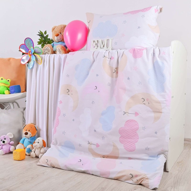 Ruzove detske obliecky z bavlny