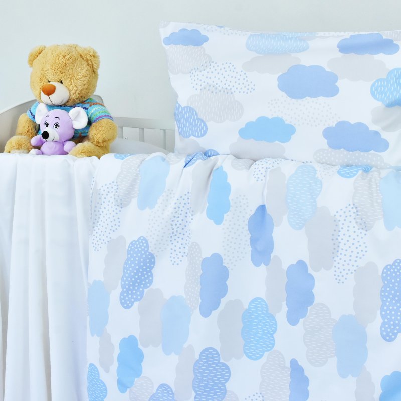 Modre bavlnene detske obliecky