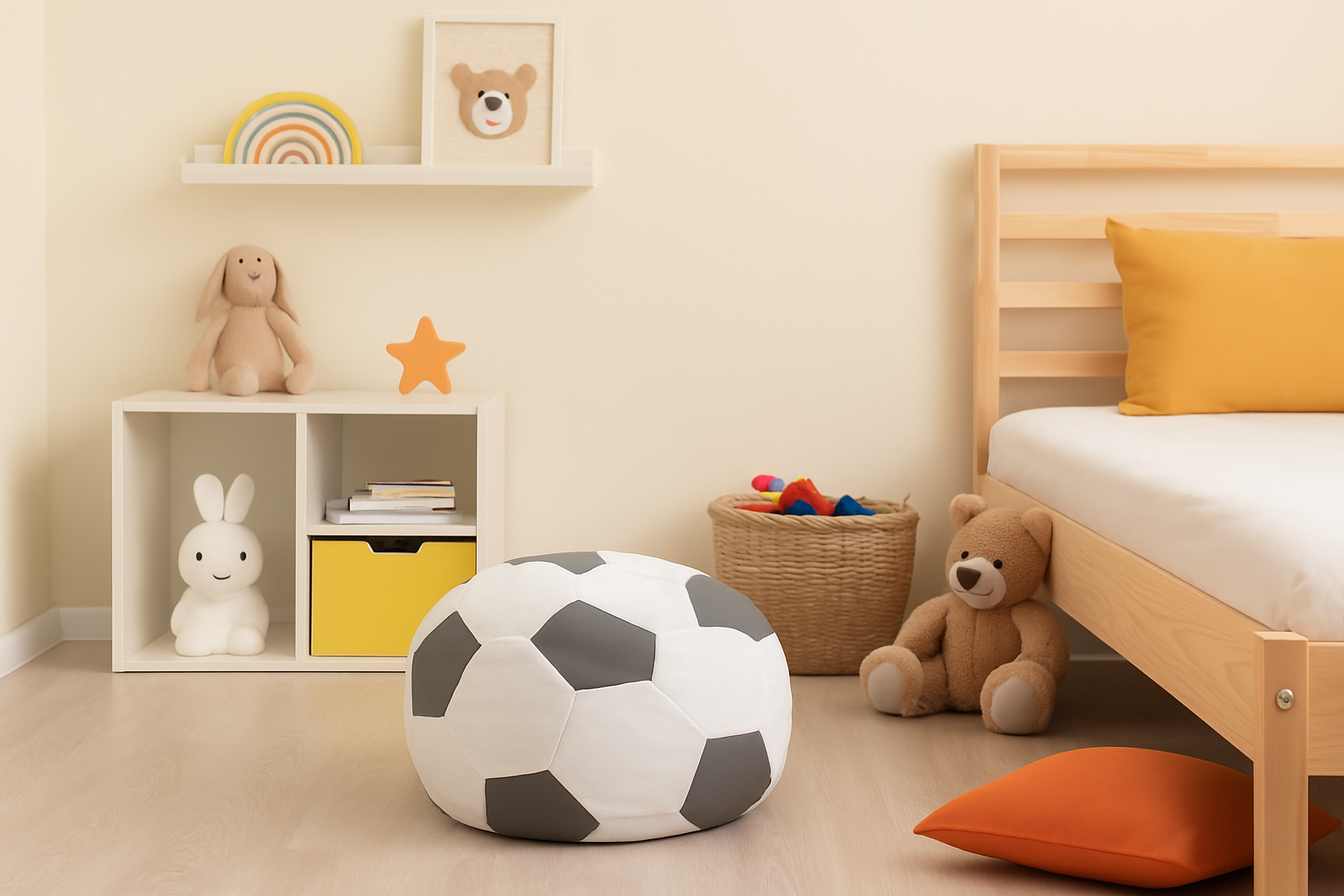 beanbag nogometna lopta prljavo bijela