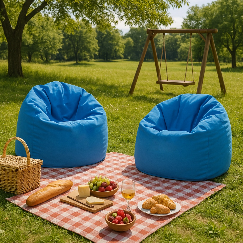 bean bag pear blue emi