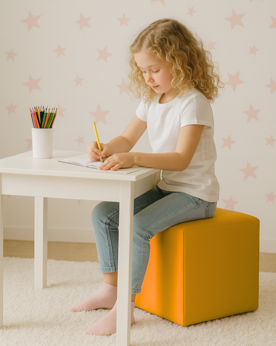 sedežna vreča stolček kockasta zlata