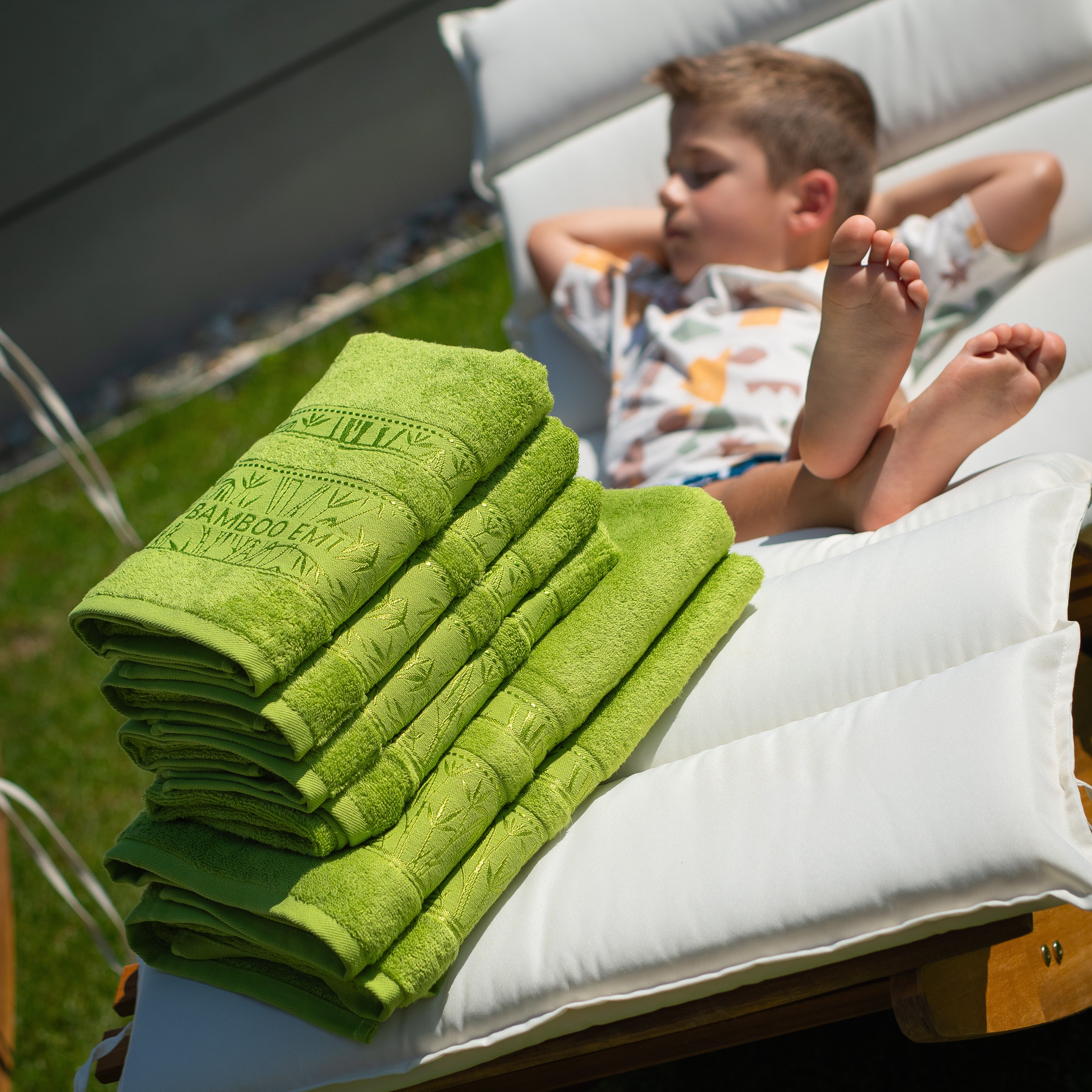 zeleny bambusovy uterak