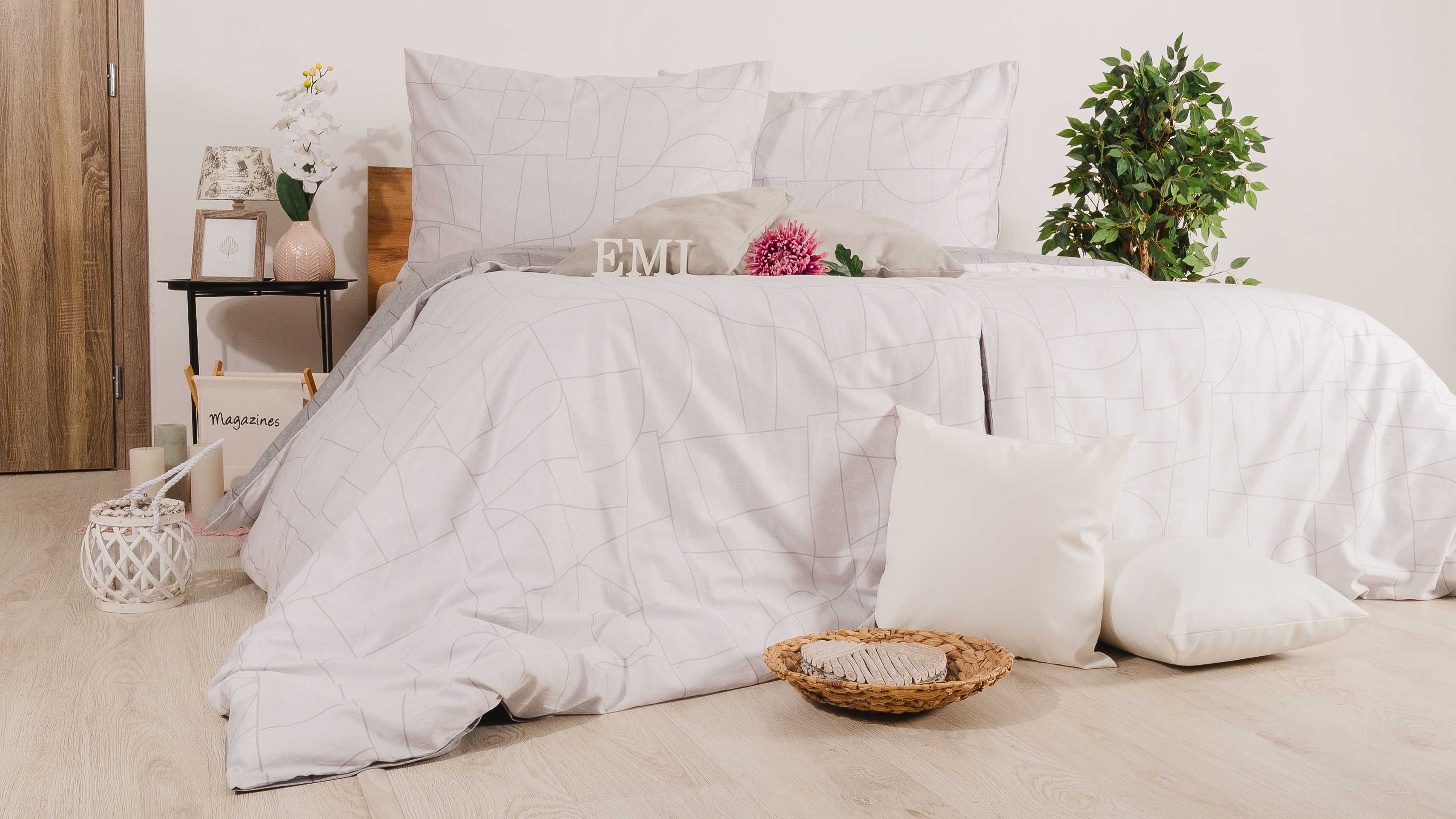 Сатинова постільна білизна Velur Grey EMI